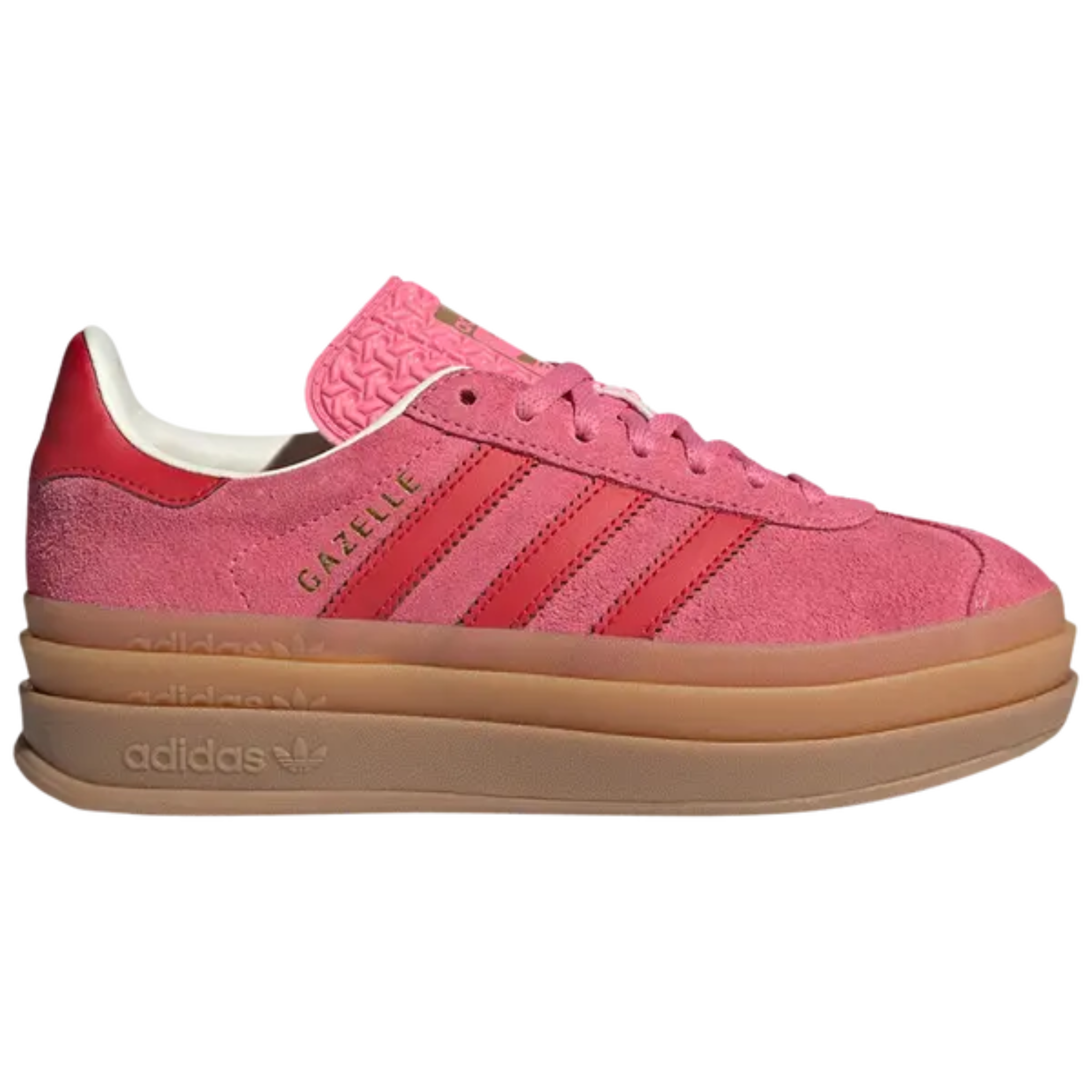 Adidas Kids Pink/Scarlet Gazelle Bold Sneakers, JQ7407
