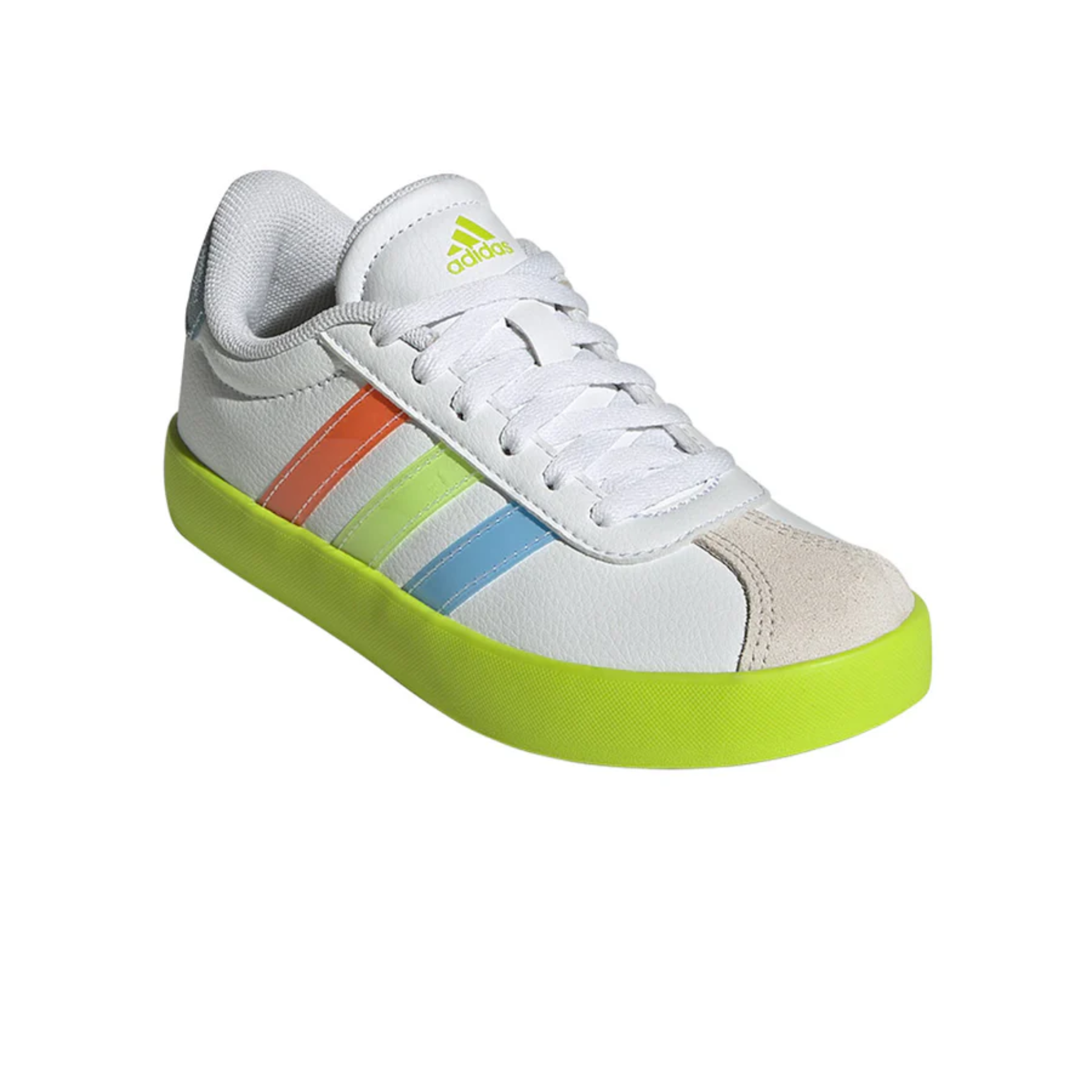 Adidas Kids White VL Court 3.0 Sneakers, JQ7364
