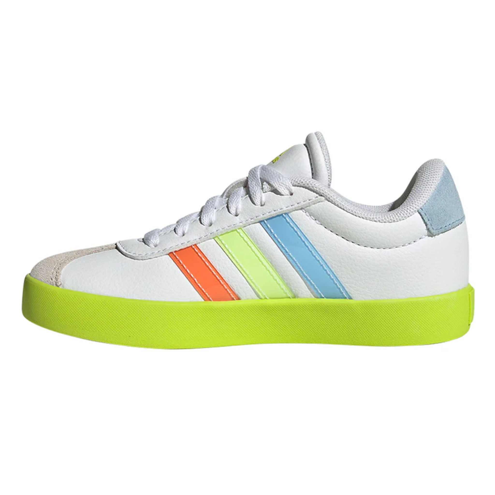 Adidas Kids White VL Court 3.0 Sneakers, JQ7364
