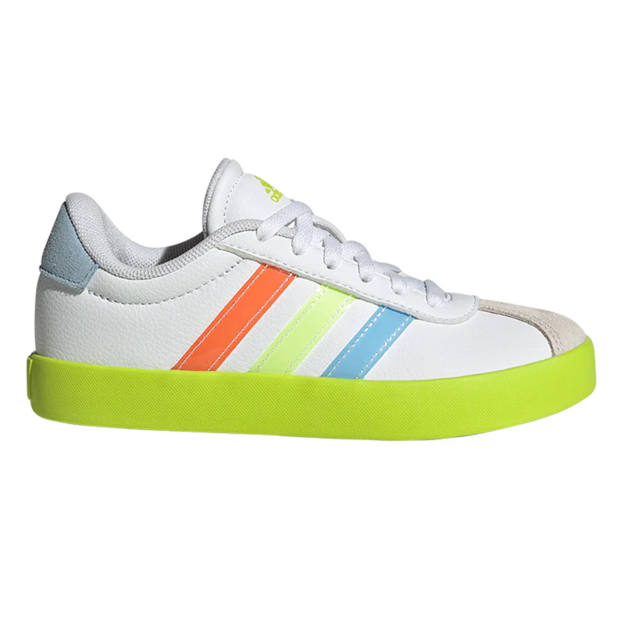 Adidas Kids White VL Court 3.0 Sneakers, JQ7364