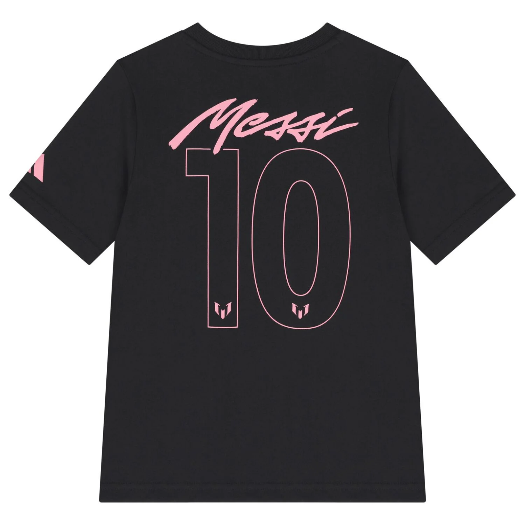 Adidas KidsBlack & Pink Messi Logo T-Shirt, JM8950