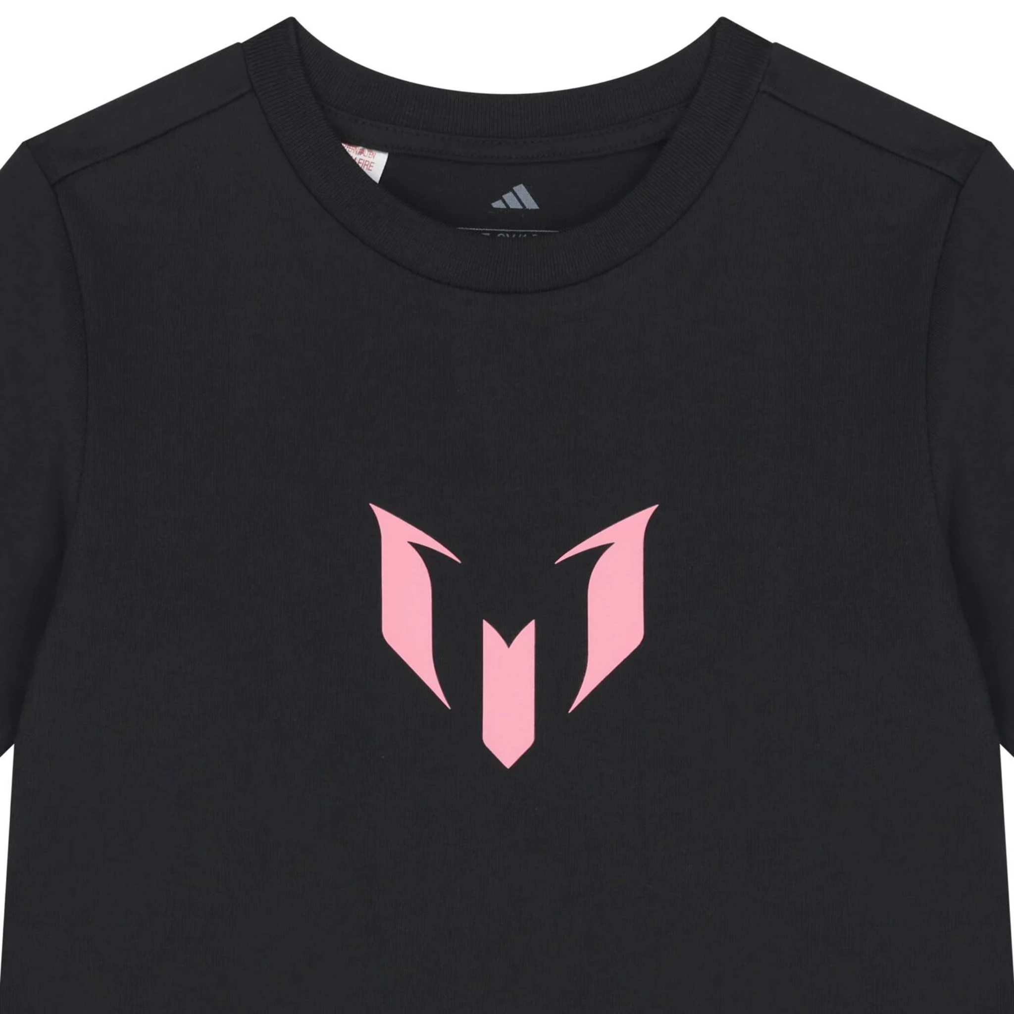 Adidas KidsBlack & Pink Messi Logo T-Shirt, JM8950
