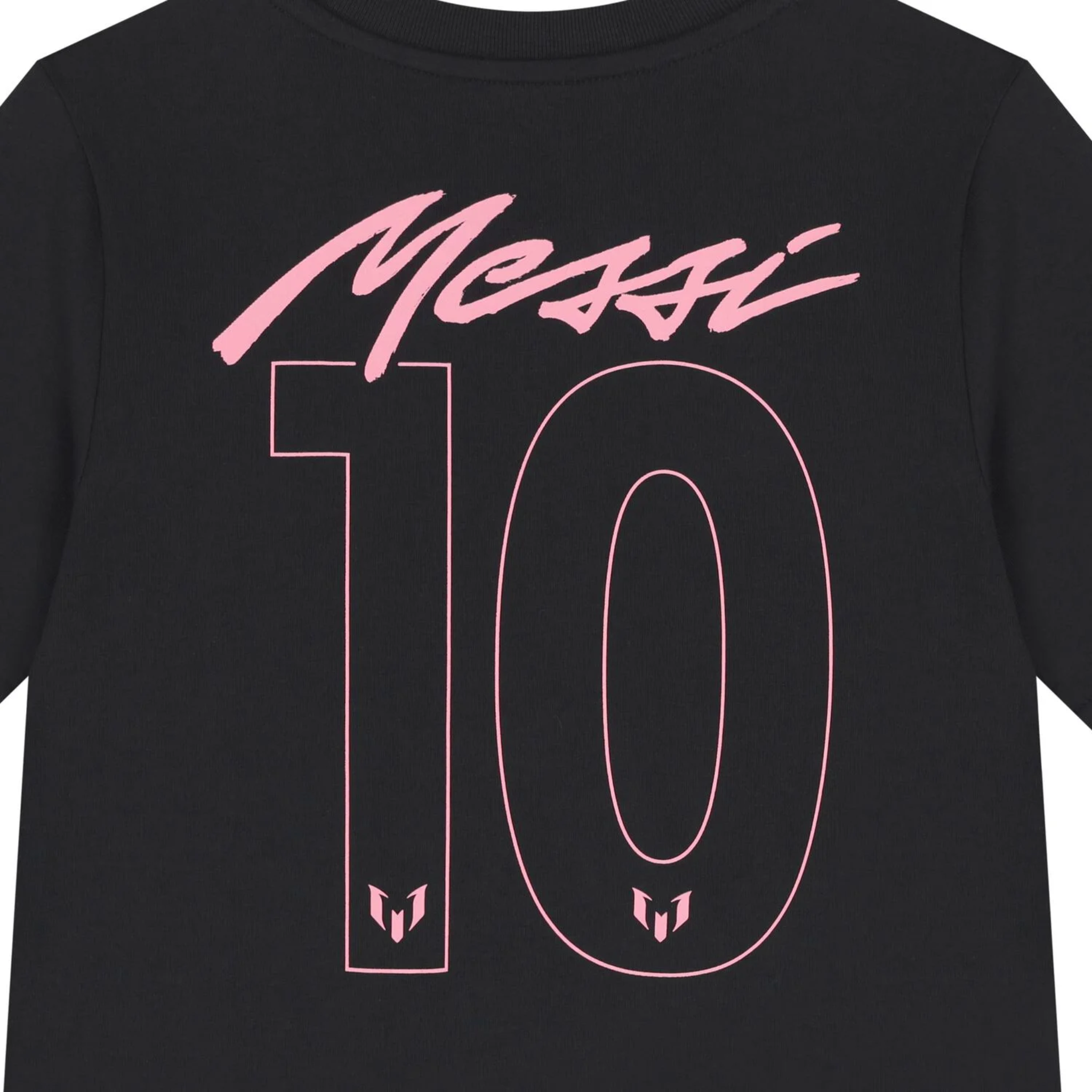 Adidas KidsBlack & Pink Messi Logo T-Shirt, JM8950