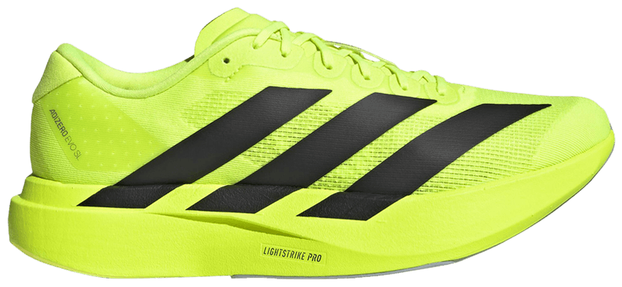 Adidas Men's Adizero EVO SL Running Shoes, Lemon/Black, JR3416